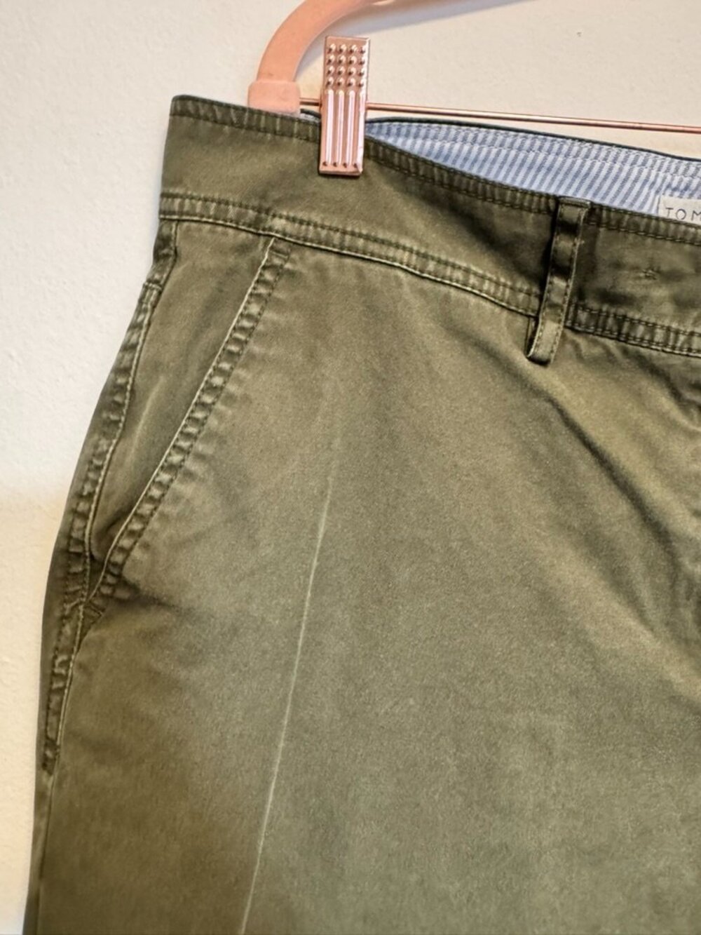 Tommy Hilfiger Women Austin Fit Olive Green Trouser 16 Preppy Outdoor - Picture 6 of 7